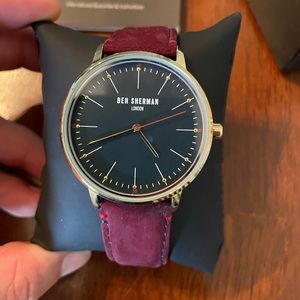 Ben Sherman Maroon Portobello Suede Wristwatch